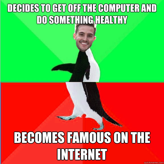 Decides to get off the computer and do something healthy becomes famous on the internet - Decides to get off the computer and do something healthy becomes famous on the internet  Ridiculously Awesome Photogenic Guy