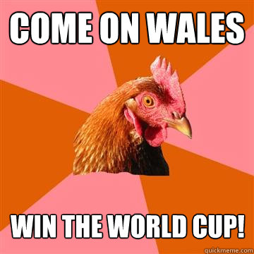 Come on wales win the world cup!  Anti-Joke Chicken
