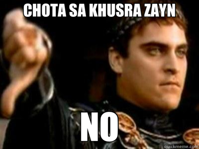 CHOTA SA KHUSRA ZAYN NO  Downvoting Roman
