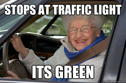 Stops at traffic light its green  South Florida Driver