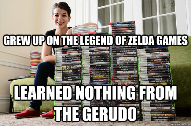 Grew up on the Legend of Zelda games Learned nothing from the Gerudo  Anita Sarkeesian