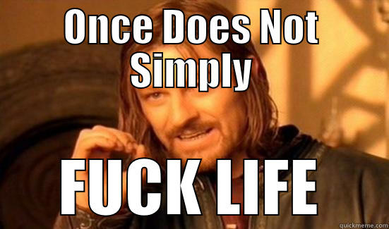 ONCE DOES NOT SIMPLY FUCK LIFE Boromir