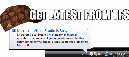 Get latest from tfs  Scumbag Visual Studio