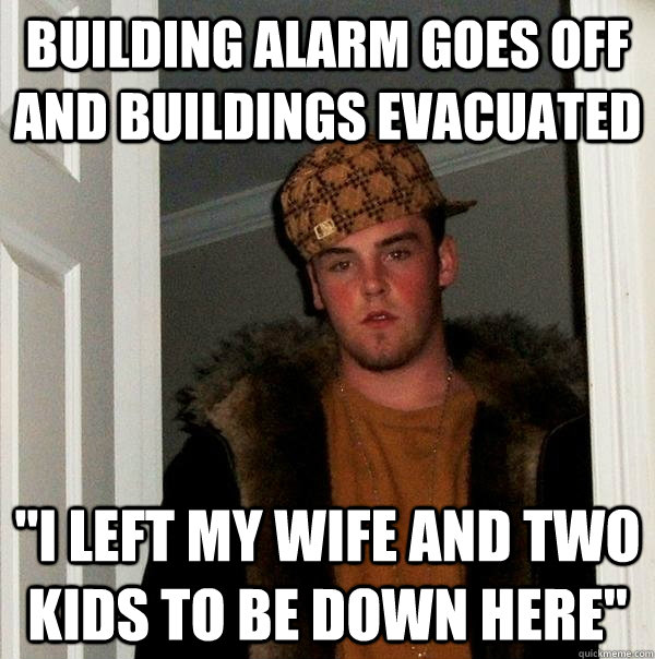 Building alarm goes off and buildings evacuated 