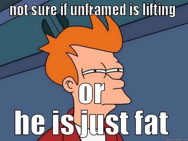 NOT SURE IF UNFRAMED IS LIFTING OR HE IS JUST FAT Futurama Fry