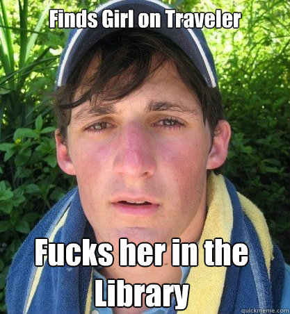 Finds Girl on Traveler Fucks her in the Library  