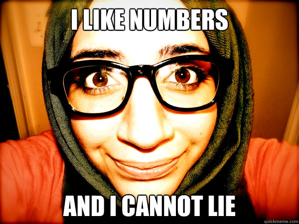 I like numbers and i cannot lie  Hipster Hijabi