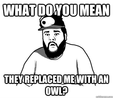 What do you mean They replaced me with an Owl?  