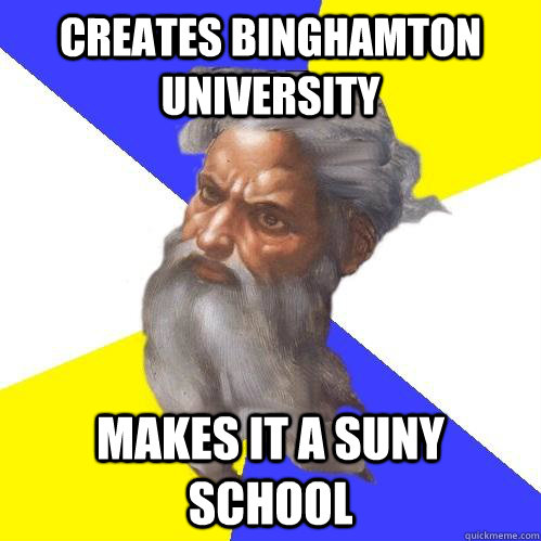 creates binghamton university makes it a SUNY school  Advice God