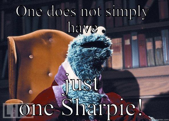 Cookie Monster sharpie - ONE DOES NOT SIMPLY HAVE JUST ONE SHARPIE! Cookie Monster