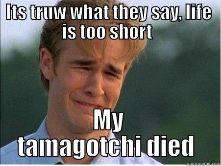 ITS TRUW WHAT THEY SAY, LIFE IS TOO SHORT  MY TAMAGOTCHI DIED  1990s Problems