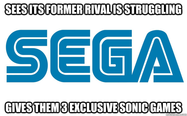 Sees its former rival is struggling gives them 3 exclusive Sonic games - Sees its former rival is struggling gives them 3 exclusive Sonic games  Good Guy Sega
