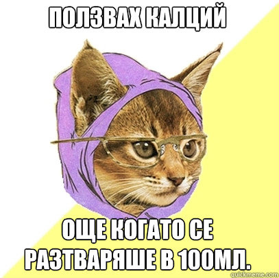 ползвах калций още когато се разтваряше в 100  Hipster Kitty