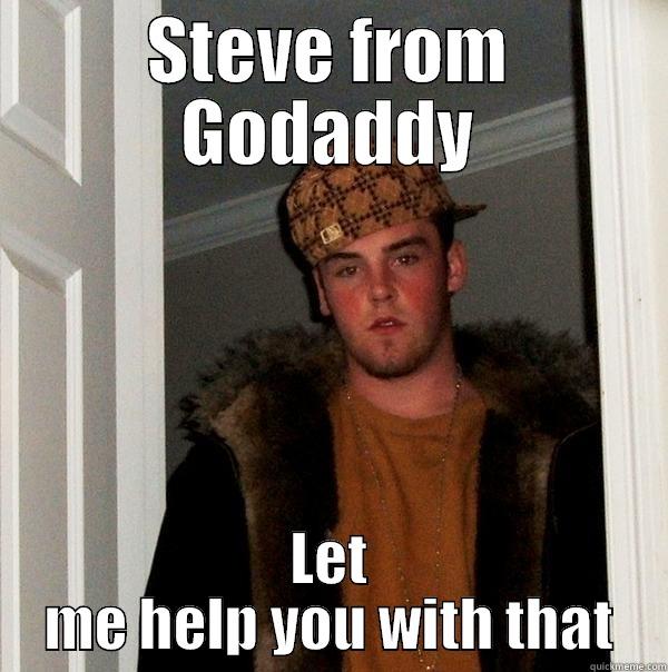 STEVE FROM GODADDY LET ME HELP YOU WITH THAT Scumbag Steve
