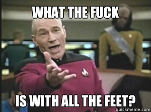What the fuck is with all the feet?  Annoyed picard about shitty watercolor and karmanaut