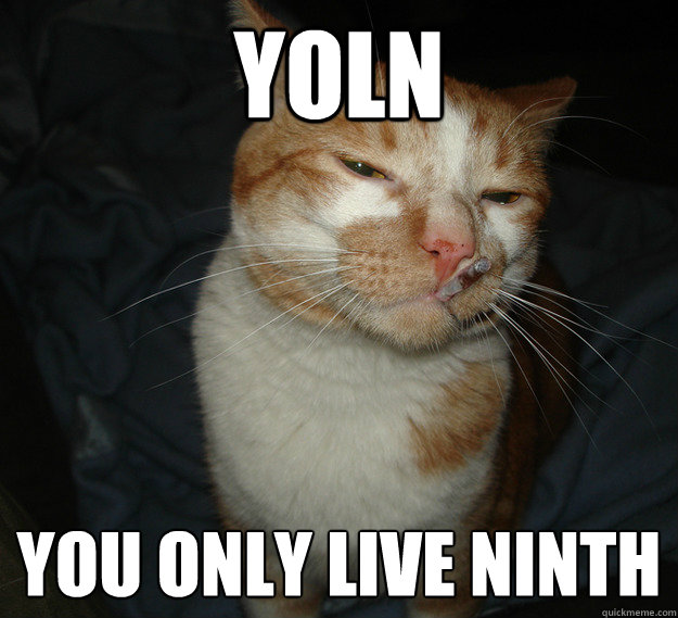 YOLN you only live ninth  Cool Cat Craig