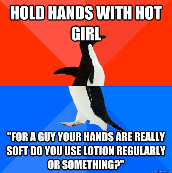 Hold hands with hot girl 