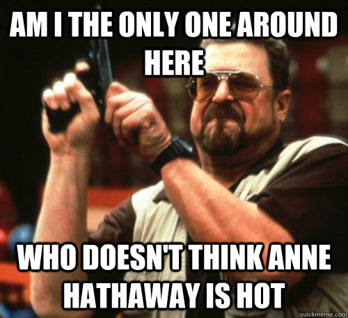 Am i the only one around here who doesn't think Anne Hathaway is hot  Am I The Only One Around Here