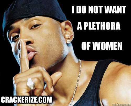 I do not want a plethora  of women Crackerize.com - I do not want a plethora  of women Crackerize.com  LL Cool J I Need Love