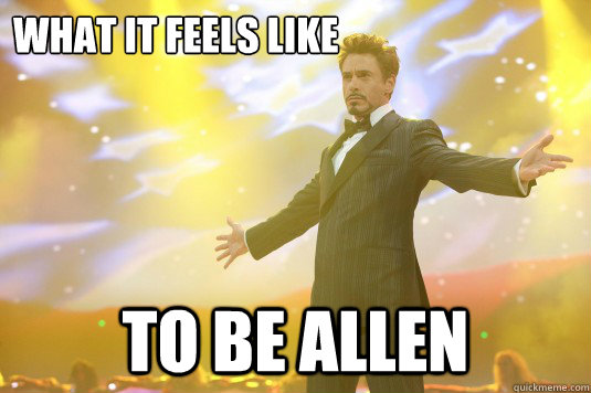 What it feels like to be Allen  