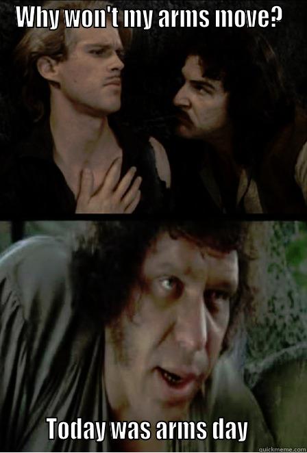 WHY WON'T MY ARMS MOVE?         TODAY WAS ARMS DAY          Misc