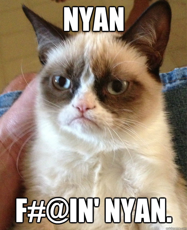NYAN F#@IN' NYAN.  Grumpy Cat