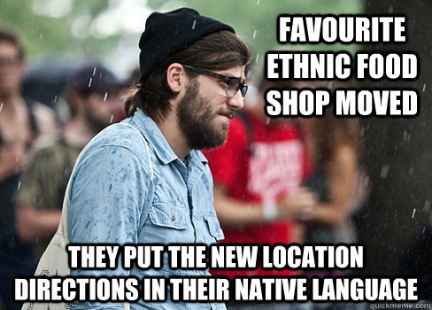 Favourite ethnic food shop moved They put the new location directions in their native language  