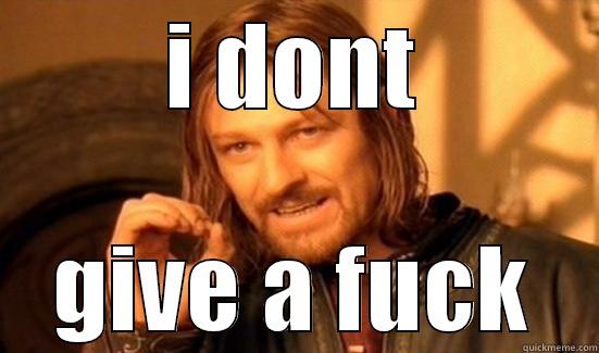 tbh all day - I DONT GIVE A FUCK Boromir