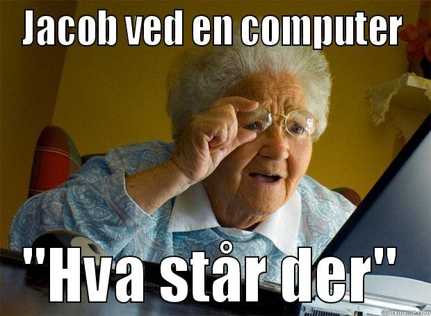 JACOB VED EN COMPUTER 