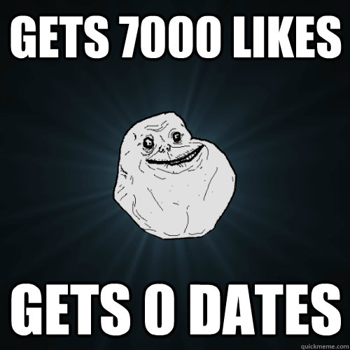 Gets 7000 Likes Gets 0 Dates - Gets 7000 Likes Gets 0 Dates  Forever Alone