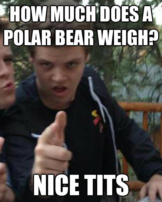 how much does a polar bear weigh? nice tits - how much does a polar bear weigh? nice tits  Creepy Pick-up Line Colton