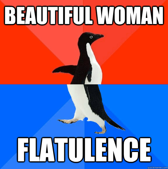Beautiful woman flatulence  Socially Awesome Awkward Penguin