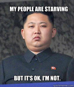 My people are Starving But it's ok, I'm not.  