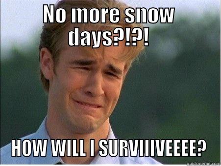 NO MORE SNOW DAYS?!?! HOW WILL I SURVIIIVEEEE? 1990s Problems