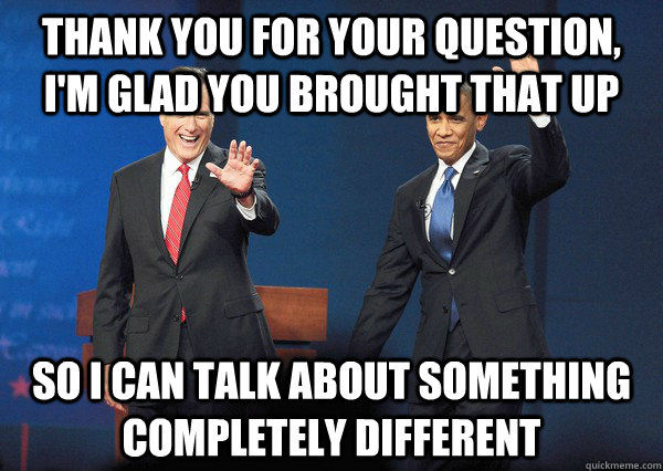 Thank you for your question, I'm glad you brought that up So I can talk about something completely different - Thank you for your question, I'm glad you brought that up So I can talk about something completely different  Misc