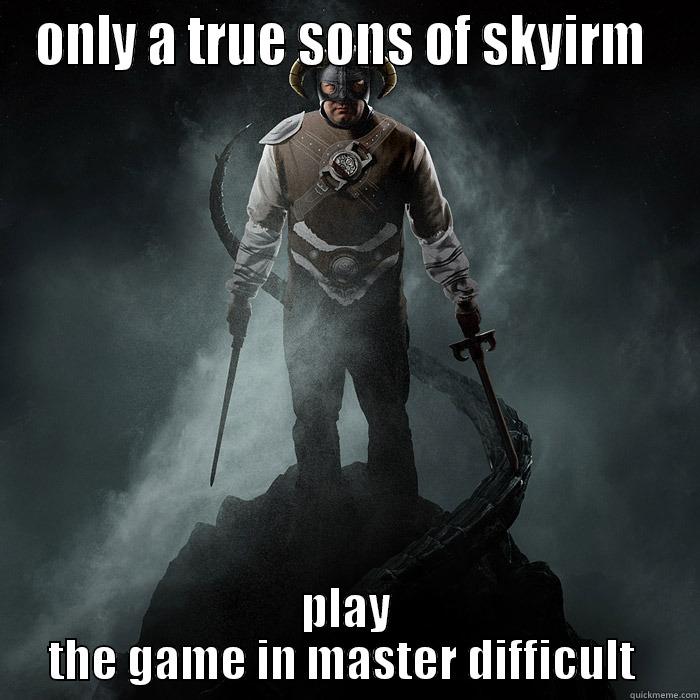 ONLY A TRUE SONS OF SKYIRM  PLAY THE GAME IN MASTER DIFFICULT  Misc