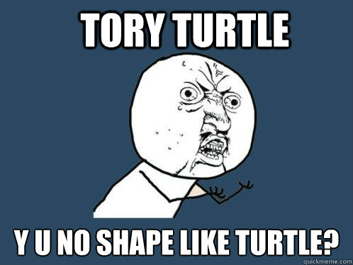 Tory Turtle y u no shape like turtle?  Y U No