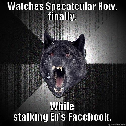 WATCHES SPECTACULAR NOW, FINALLY. WHILE STALKING EX'S FACEBOOK. Insanity Wolf