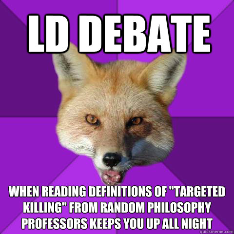 LD DEBATE when reading definitions of 