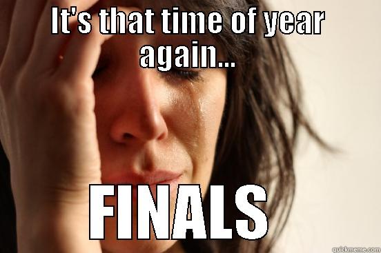 IT'S THAT TIME OF YEAR AGAIN... FINALS  First World Problems