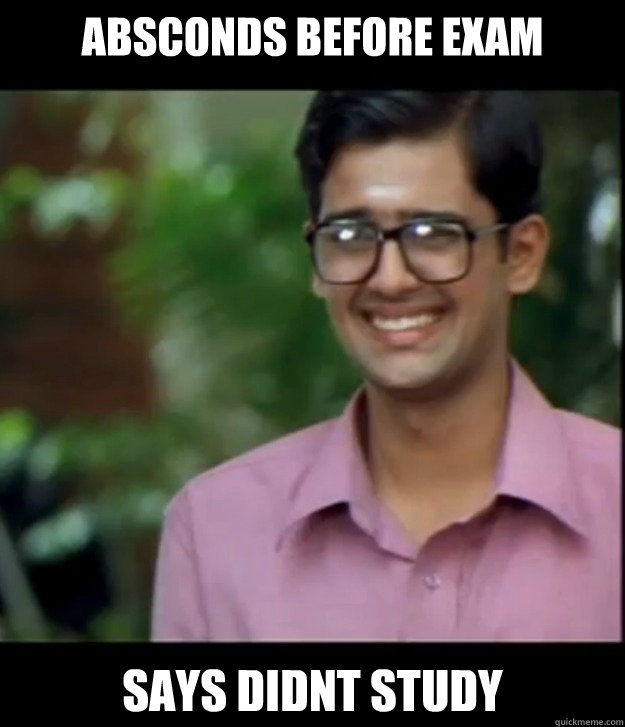 Absconds before exam Says didnt study  Smart Iyer boy
