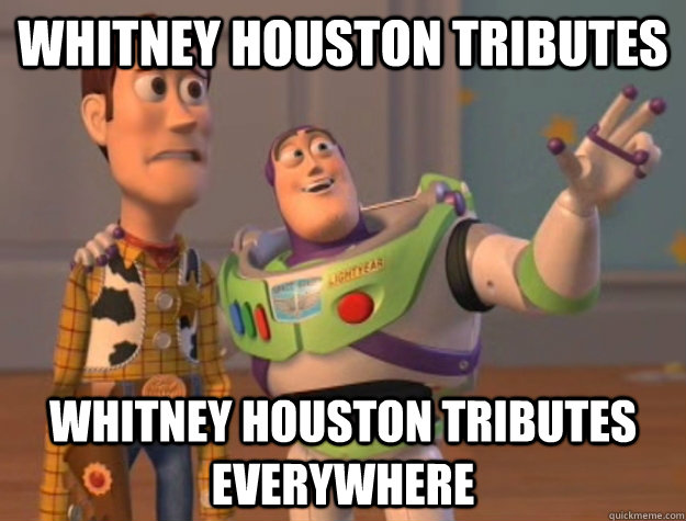 Whitney Houston tributes Whitney Houston tributes everywhere  Toy Story