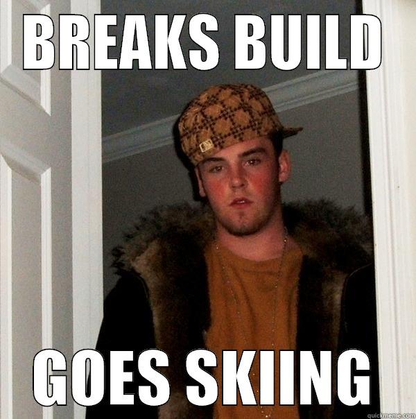 BREAKS BUILD GOES SKIING Scumbag Steve