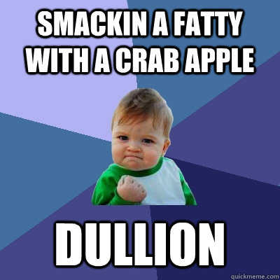 smackin a fatty with a crab apple dullion - smackin a fatty with a crab apple dullion  Success Kid