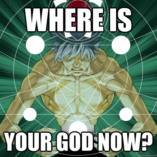 Where is Your god now?  Macro