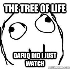 The tree of life dafuq did i just watch  Dafuq