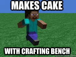Makes cake with crafting bench - Makes cake with crafting bench  Minecraft Logic