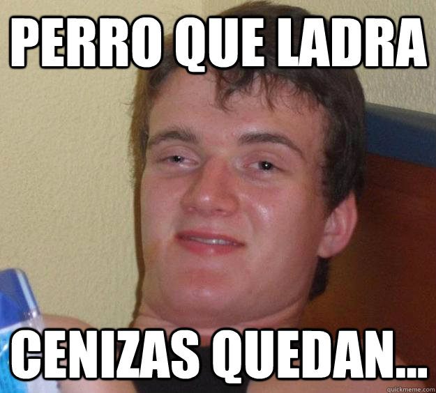 PERRO QUE LADRA CENIZAS QUEDAN...  10 Guy