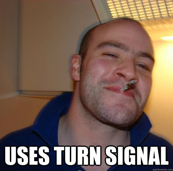  uses turn signal -  uses turn signal  Misc