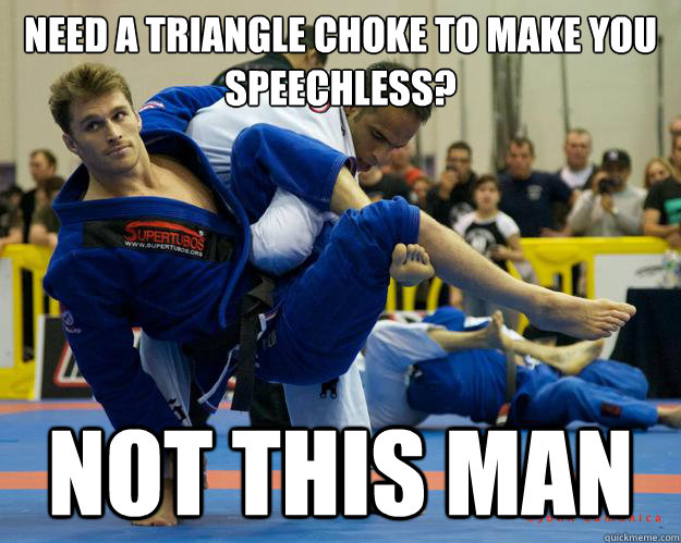 need a triangle choke to make you speechless? not this man  Ridiculously Photogenic Jiu Jitsu Guy